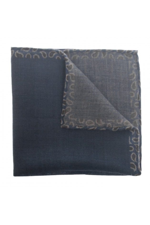 Pelo Einstecktuch in Blau gemustert