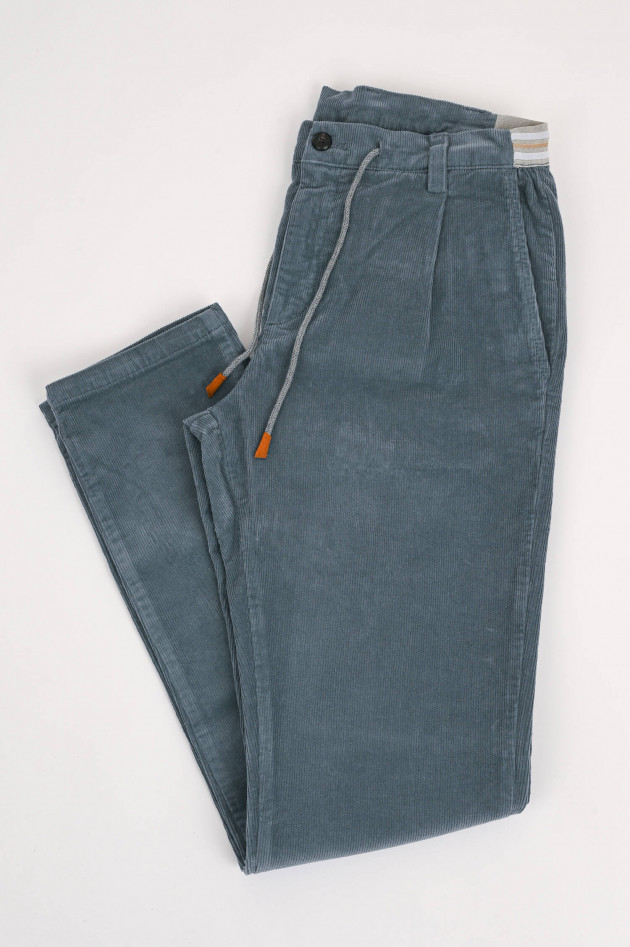 Eleventy Hose aus Cord in Mittelblau