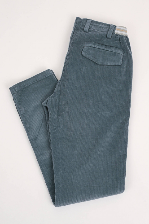 Eleventy Hose aus Cord in Mittelblau