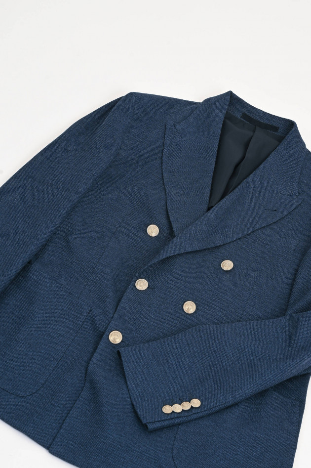 Eleventy Zweireiher mit silbernen Knöpfen in Navy