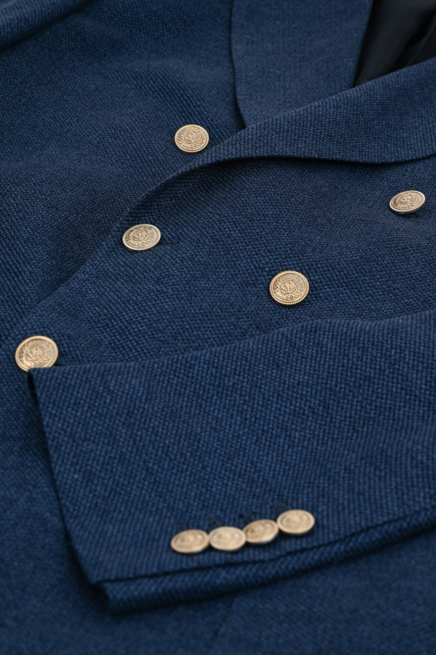 Eleventy Zweireiher mit silbernen Knöpfen in Navy