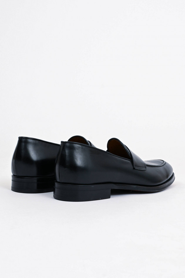 Elia Maurizi Polierter Penny Loafer in Schwarz