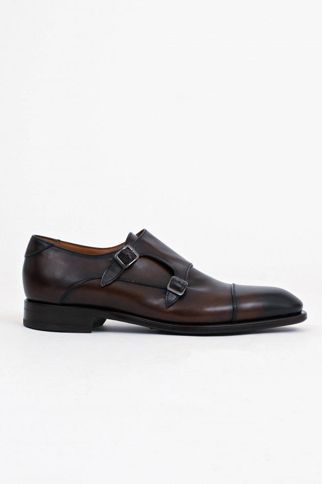 Elia Maurizi Monk-Strap Loafer in Dunkelbraun