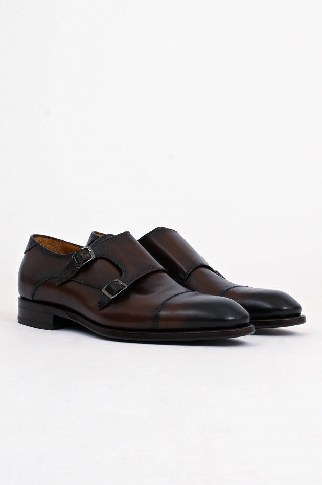Elia Maurizi Monk-Strap Loafer in Dunkelbraun