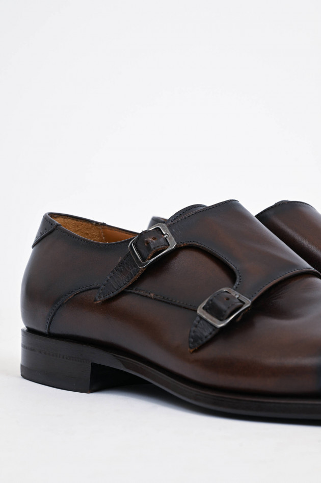 Elia Maurizi Monk-Strap Loafer in Dunkelbraun