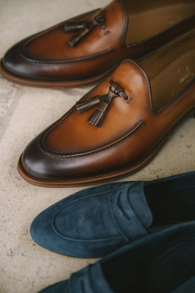 Elia Maurizi Tassel Loafer in Braun