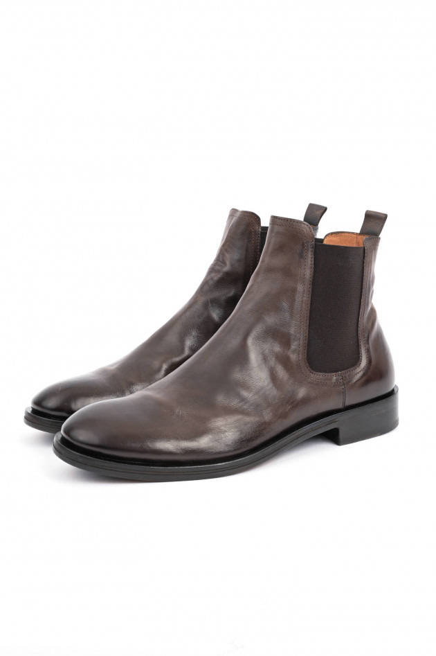 Elia Maurizi Chelsea Boot in Mahagoni Braun