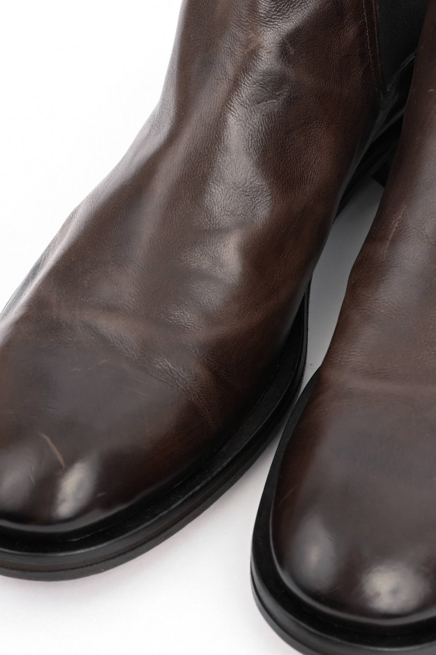 Elia Maurizi Chelsea Boot in Mahagoni Braun