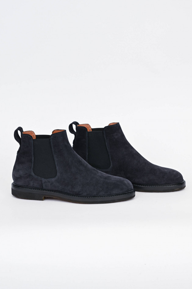 Elia Maurizi Chelsea Boot aus Veloursleder in Navy