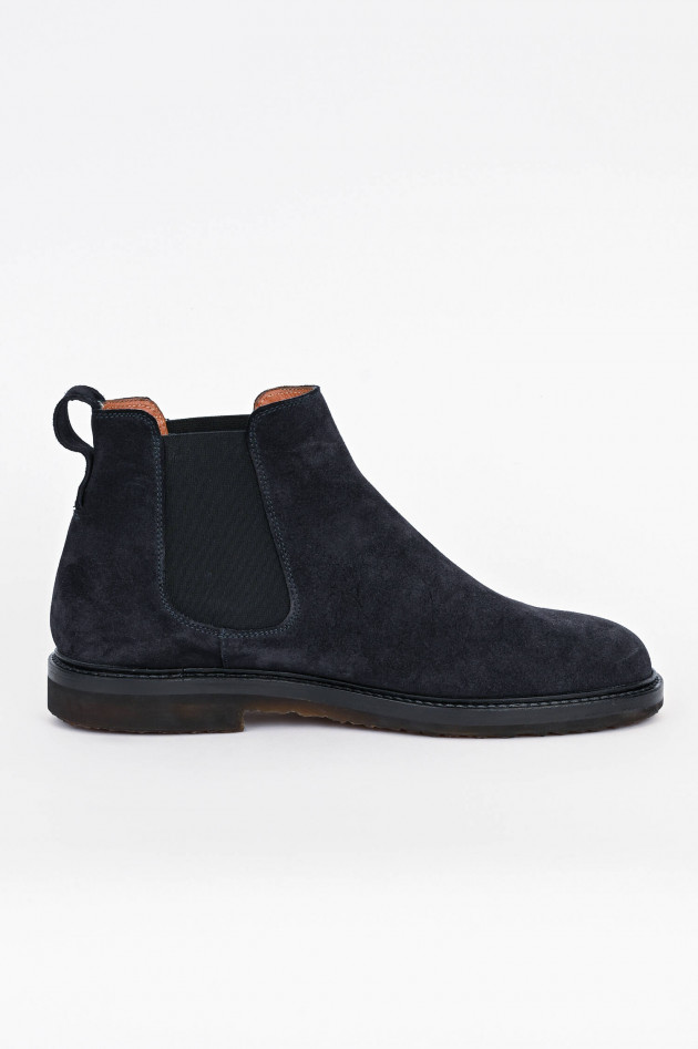 Elia Maurizi Chelsea Boot aus Veloursleder in Navy