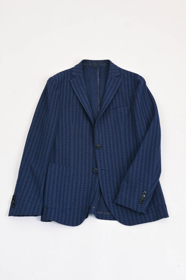 Etro Sakko aus Baumwolle mit Struktur in Blau