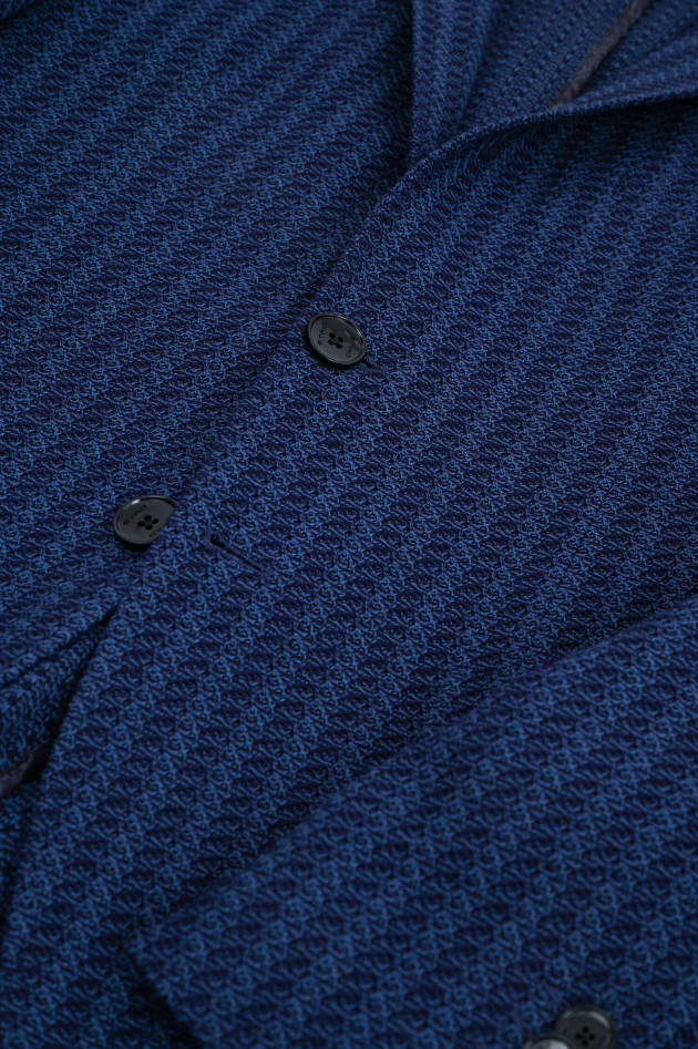 Etro Sakko aus Baumwolle mit Struktur in Blau