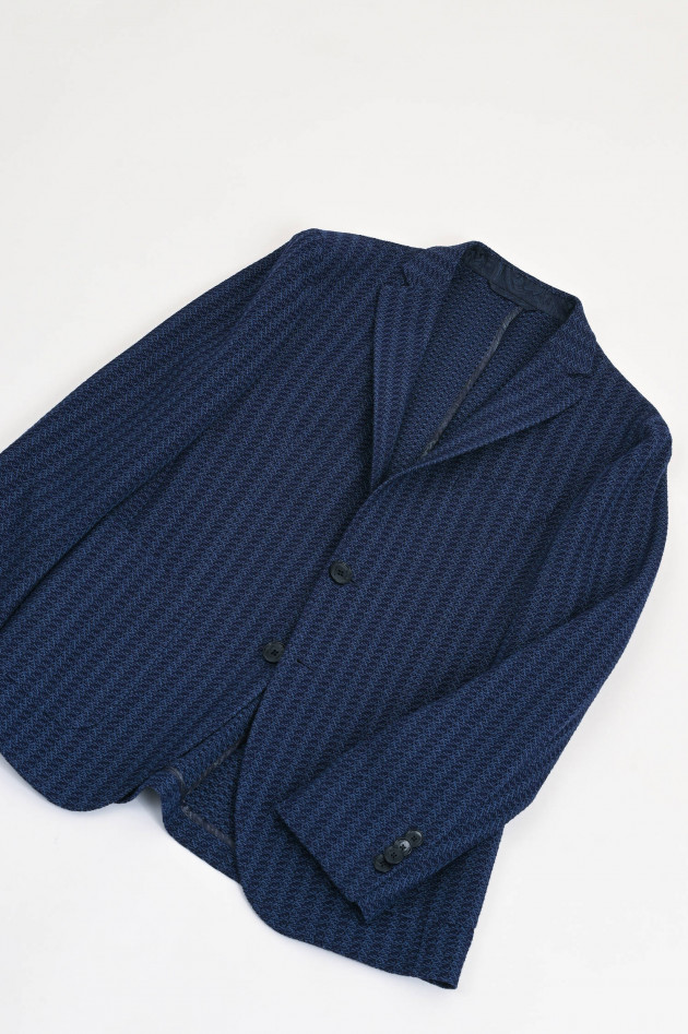 Etro Sakko aus Baumwolle mit Struktur in Blau