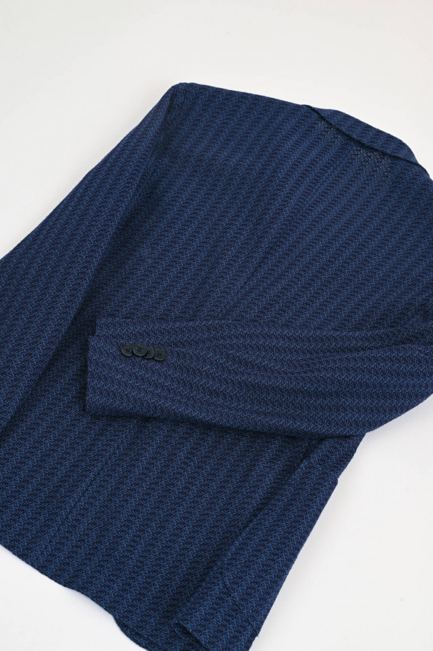 Etro Sakko aus Baumwolle mit Struktur in Blau