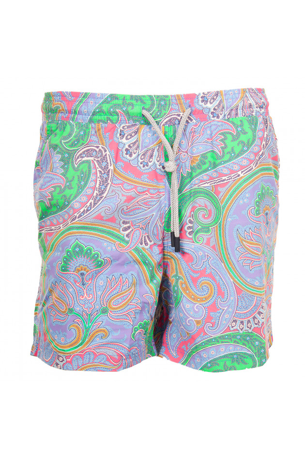 Etro Badehose in Blau/Gelb gemustert