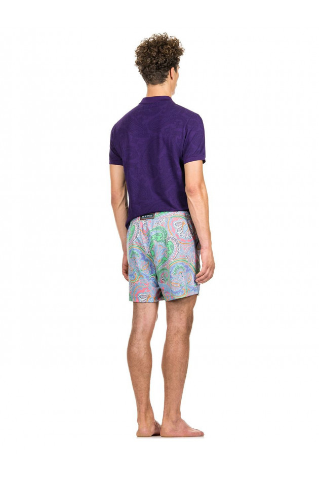 Etro Badehose in Blau/Gelb gemustert