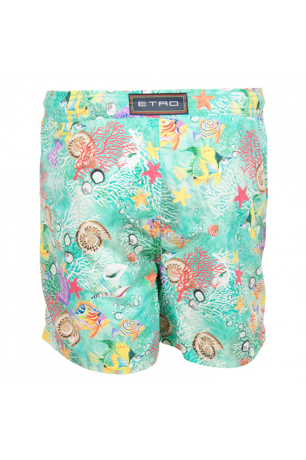 Etro Badehose in Türkis gemustert