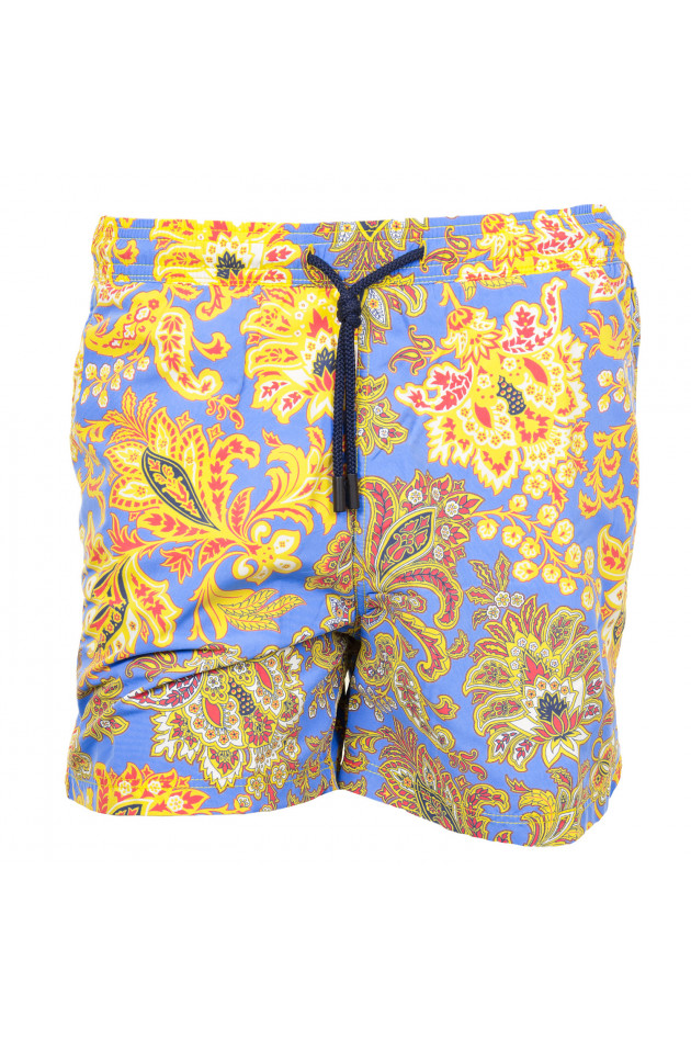 Etro Badehose in Blau/gelb gemustert