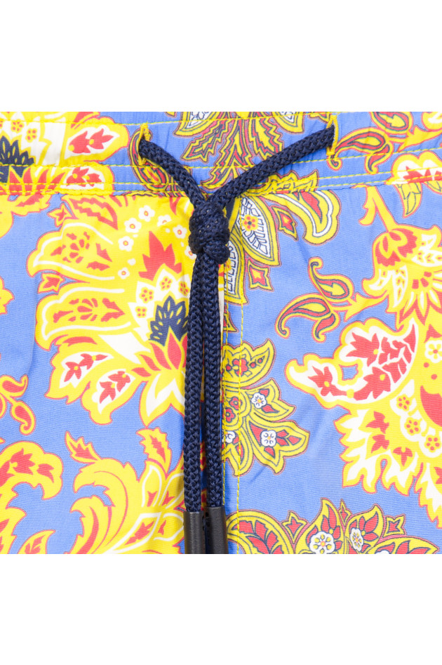 Etro Badehose in Blau/gelb gemustert