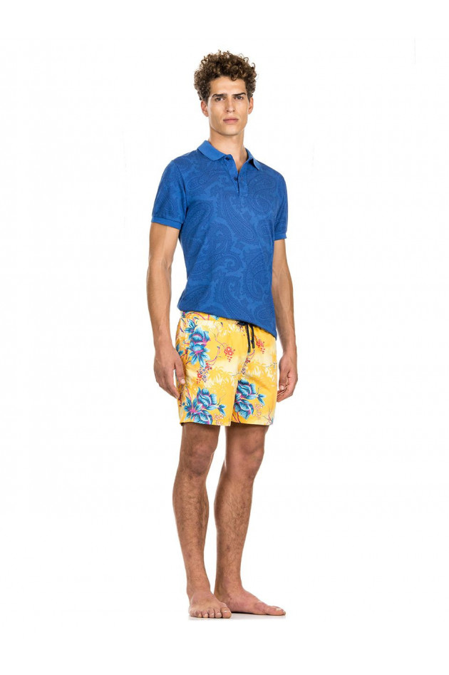 Etro Badehose in Blau/gelb gemustert