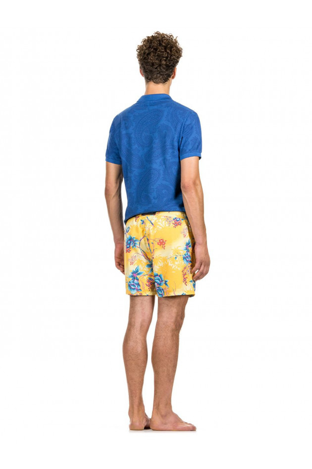 Etro Badehose in Blau/gelb gemustert