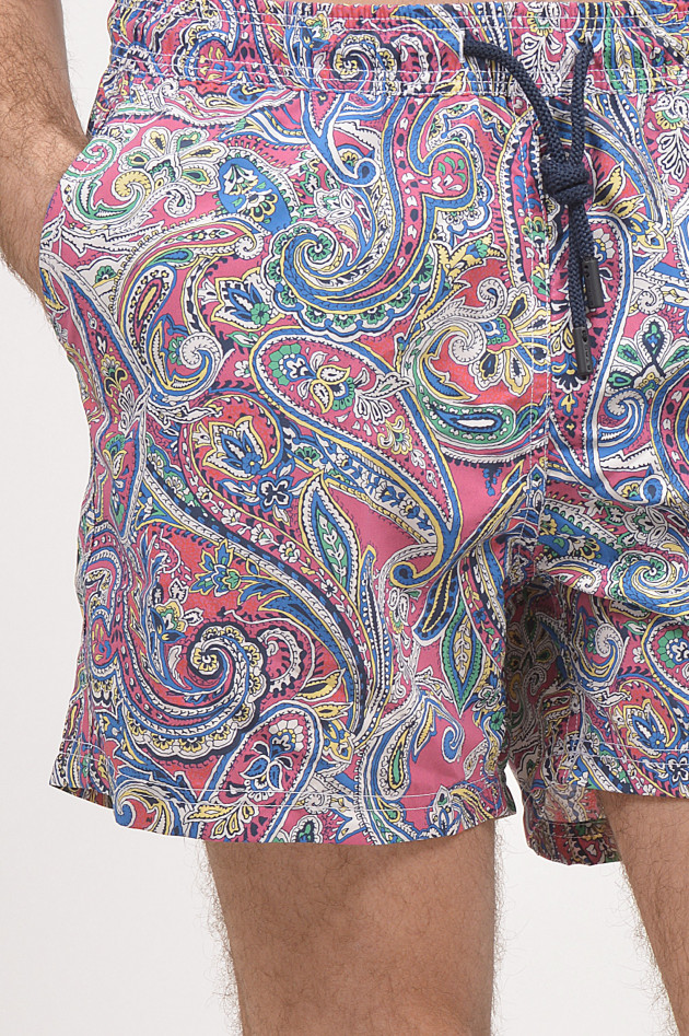 Etro Badehose in Pink gemustert