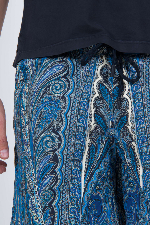 Etro Badehose mit Paisley Print in Blau