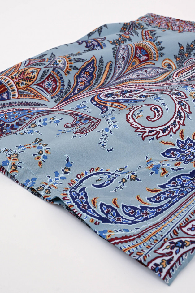 Etro Badeshorts mit Pesley-Print in Multicolor/Hellblau