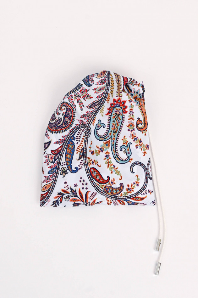 Etro Badehose mit Paisley Print in Weiß/Multicolor