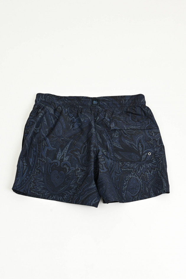 Etro  Badehose mit Paisley Print in Navy