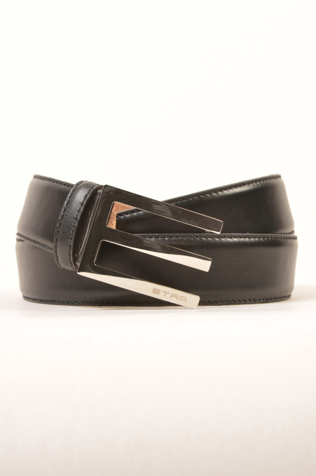 Etro Ledergürtel in Schwarz