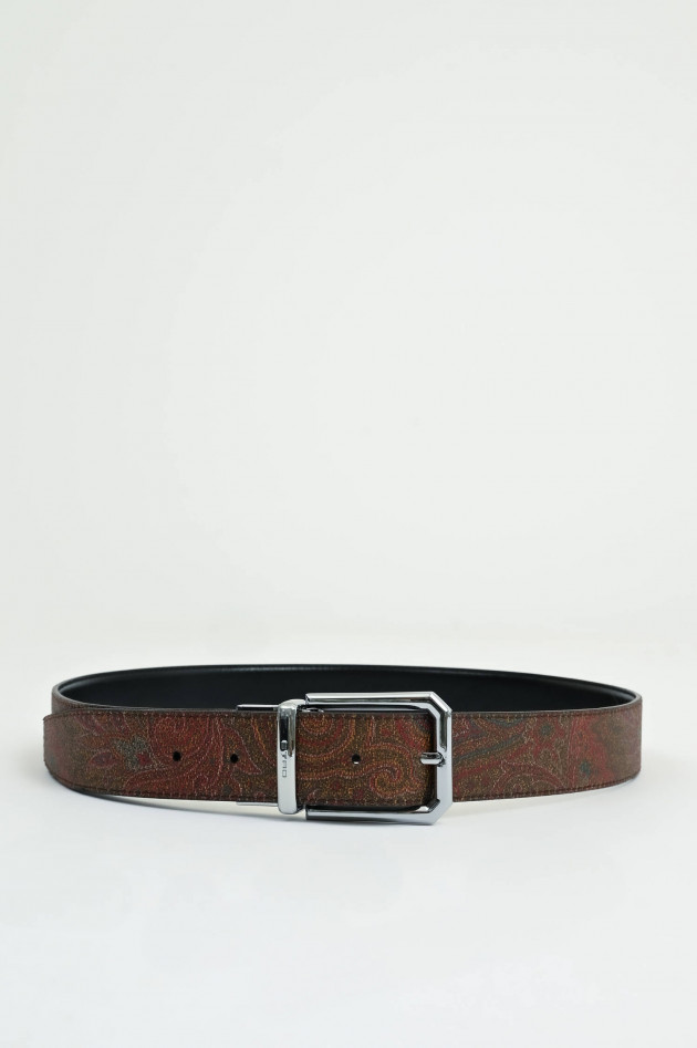 Etro Wendegürtel in Braun/Schwarz