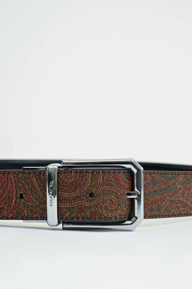 Etro Wendegürtel in Braun/Schwarz