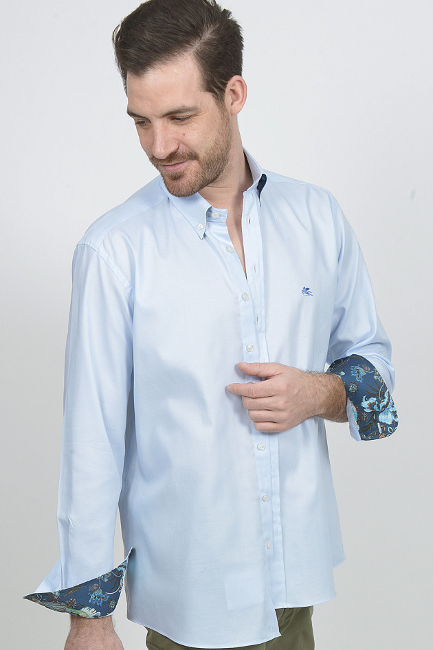 Etro Hemd aus Baumwolle in Hellblau