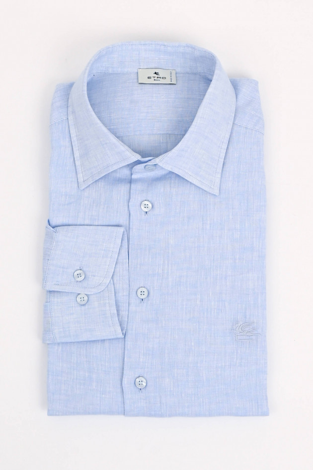 Etro Leinenhemd in Hellblau