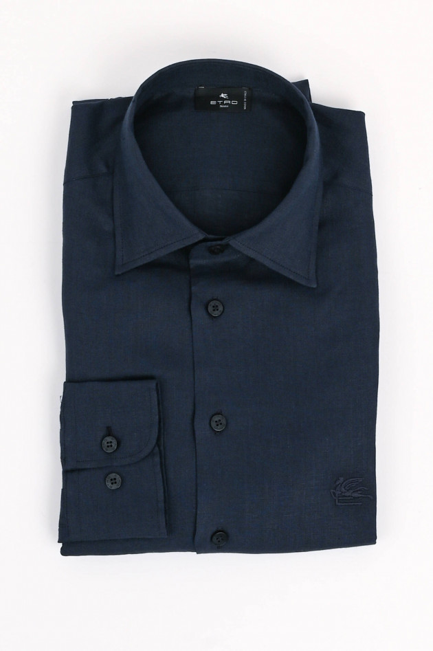 Etro Leinenhemd in Navy