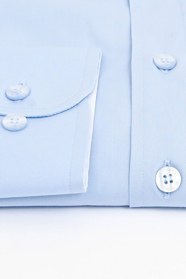 Etro Baumwollhemd mit gesticktem Pegasus in Hellblau