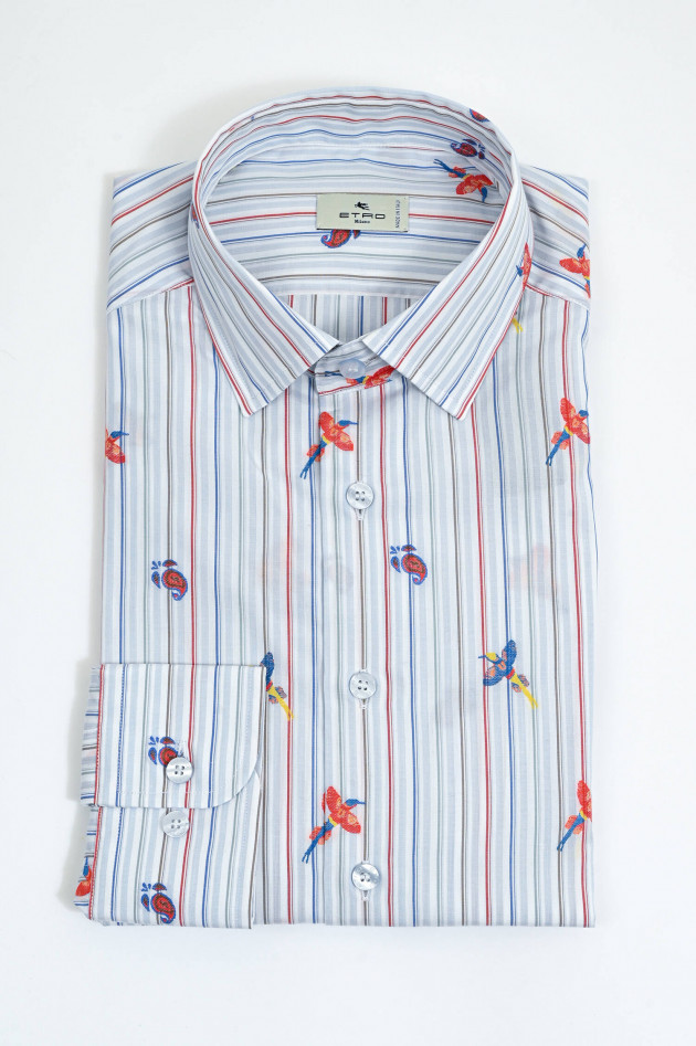 Etro Gemustertes Hemd in Weiß/Multicolor