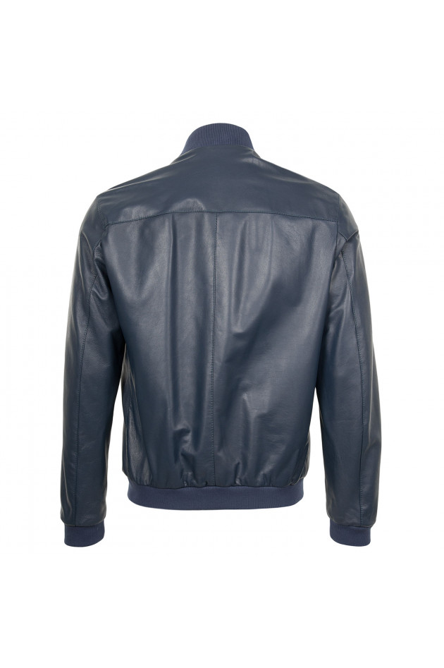 Etro Lederjacke in Blau