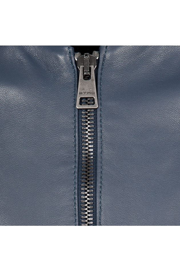 Etro Lederjacke in Blau