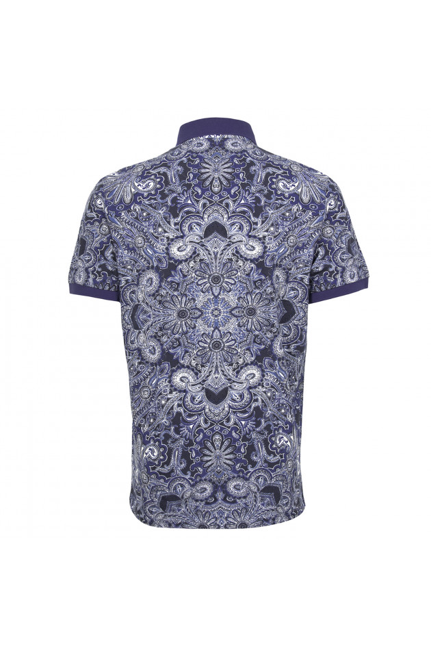 Etro Poloshirt in Blau gemustert