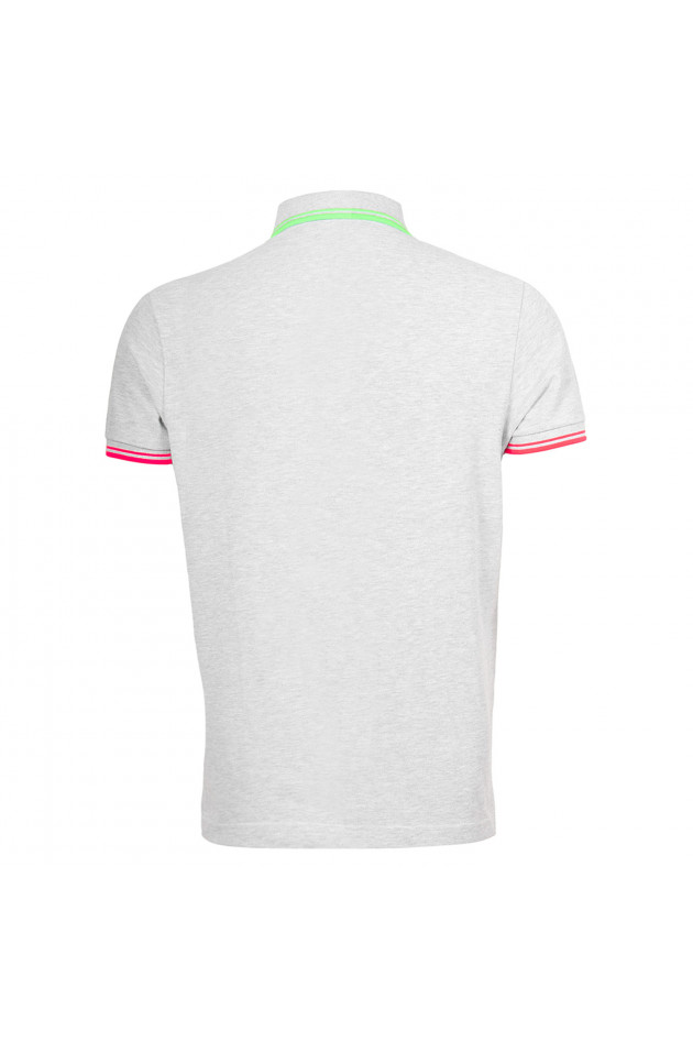 Etro Poloshirt in Grau/Neon