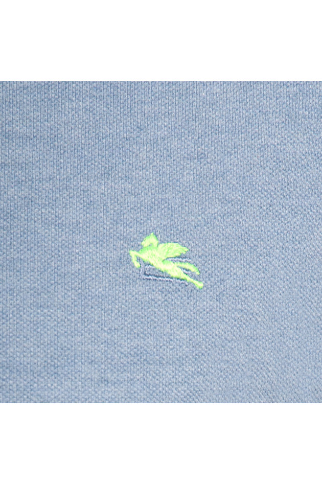 Etro Poloshirt in Blau/Neon