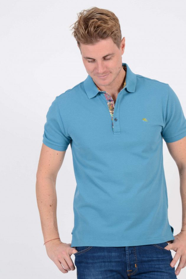 Etro Poloshirt aus Baumwolle in Türkis