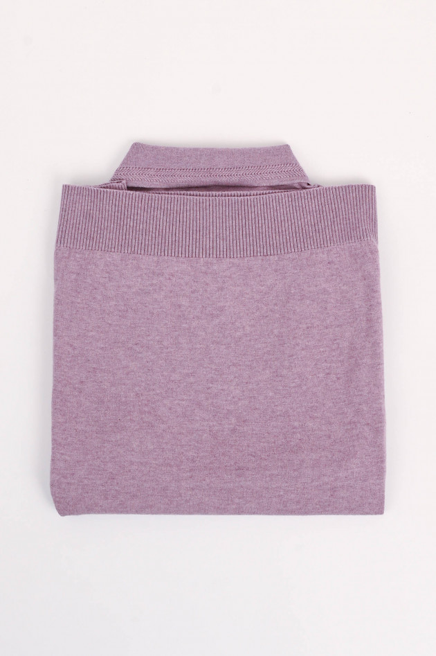 Etro Strickpolo aus Baumwoll-Cashmere-Mix in Flieder