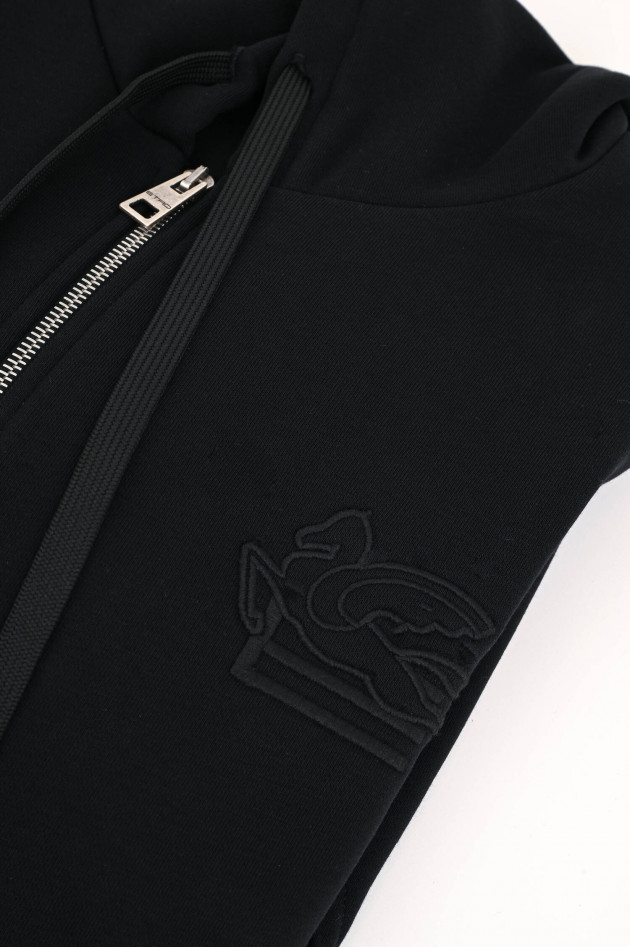 Etro Sweatshirt Jacke aus Baumwolle in Schwarz