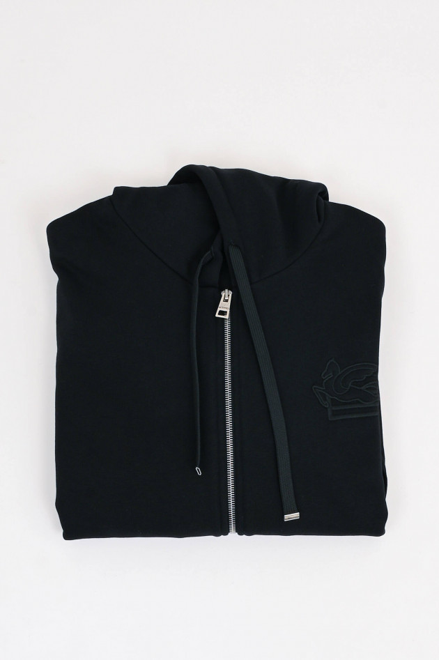 Etro Sweatshirt Jacke aus Baumwolle in Schwarz