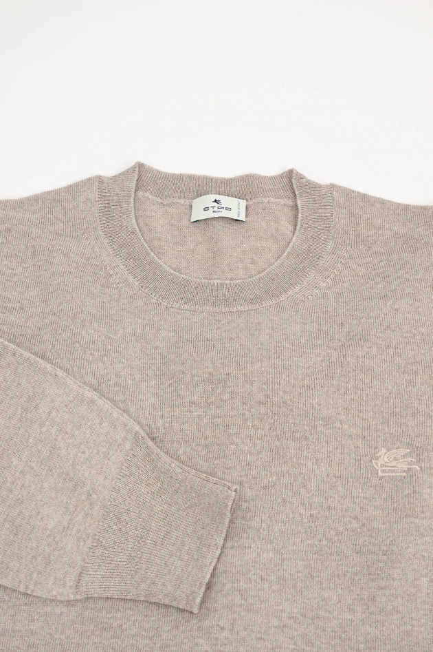 Etro Feinstrick-Pullover in hellem Beige