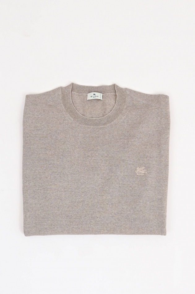 Etro Feinstrick-Pullover in hellem Beige