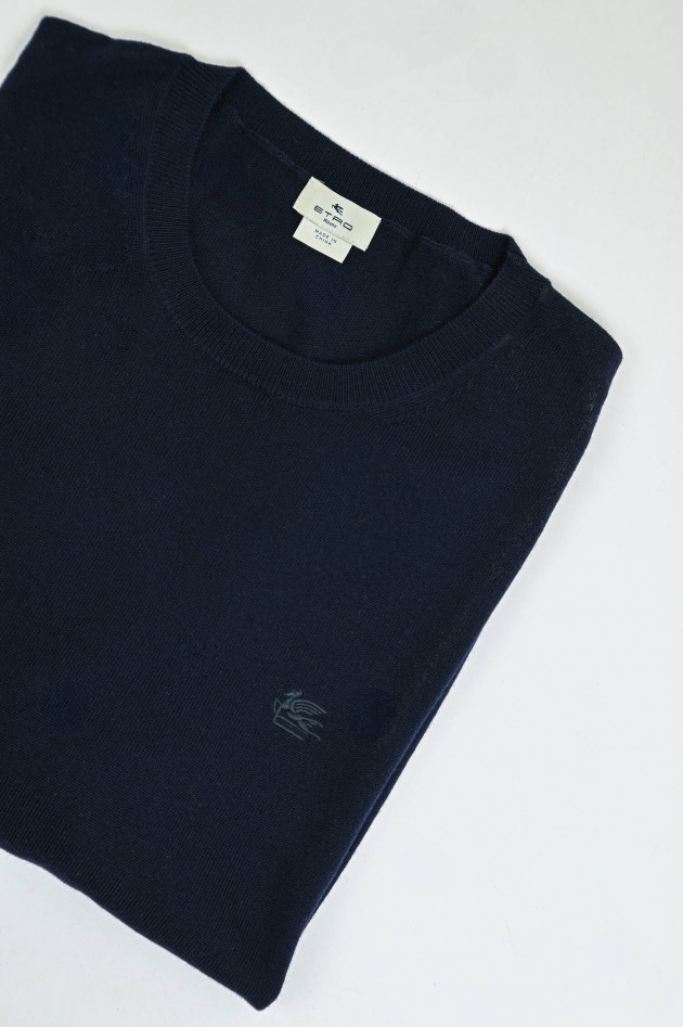 Etro Pullover aus Wolle in Dunkelblau